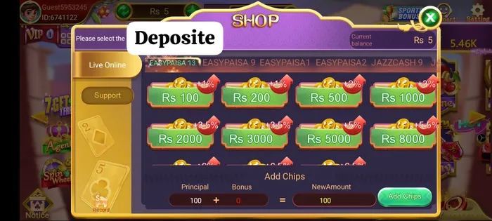 Teen patti lucky deposite